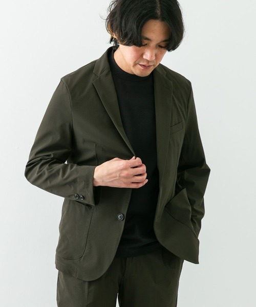 「URBAN RESEARCH DOORS」 「lift style tailor」テーラードジャケット SMALL カーキ メンズ_画像3