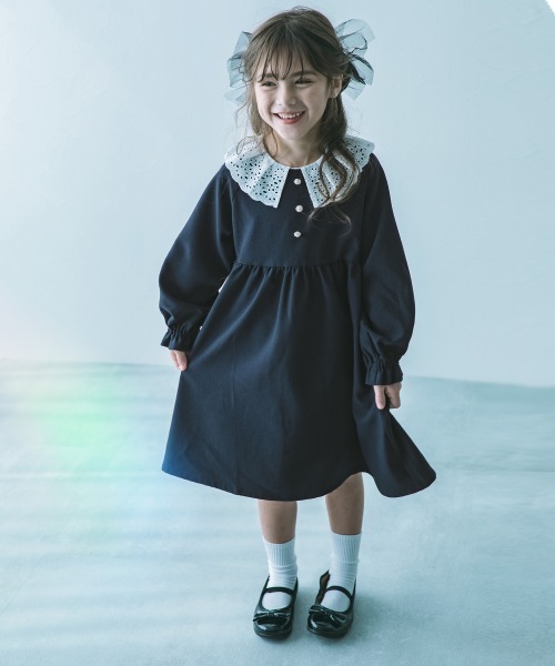 「devirock」 「KIDS」長袖ワンピース 120cm ネイビー キッズ_画像2
