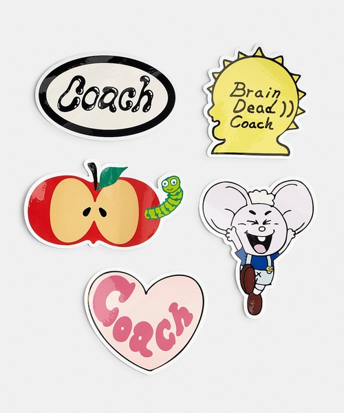 nonページです‼️COACHメンズバッグ、ポストカードブック、ステッカー COACH（コーチ） ステッカー | BRAIN DEAD」ステッカー セット