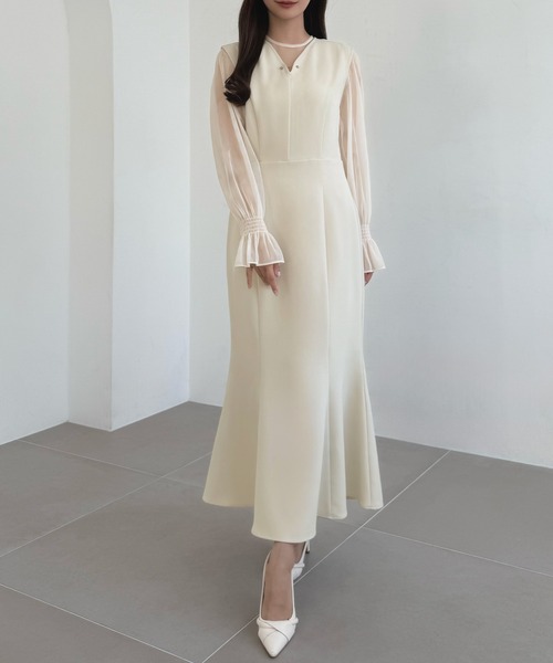 「CENEA」 コンビワンピース MEDIUM アイボリー レディース_画像9