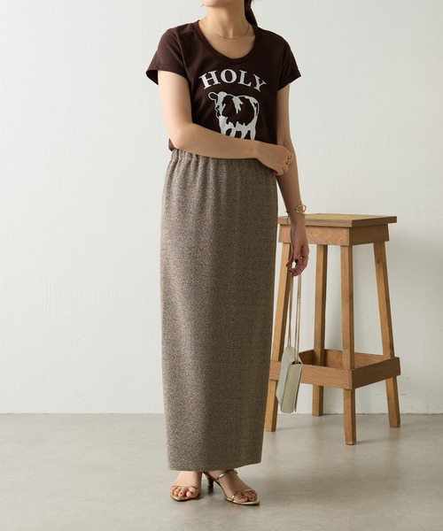「MIXTA」 半袖Tシャツ SMALL ブラウン レディース_画像2