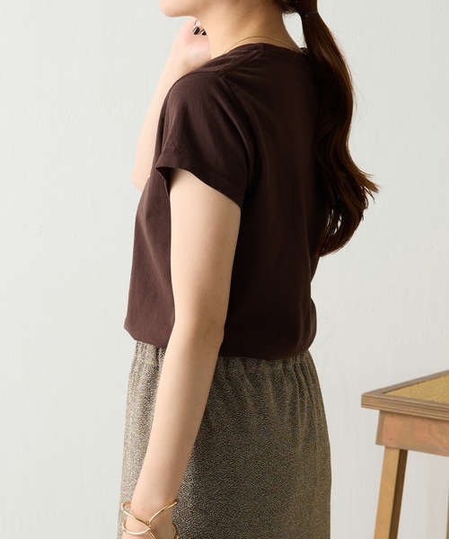 「MIXTA」 半袖Tシャツ SMALL ブラウン レディース_画像5