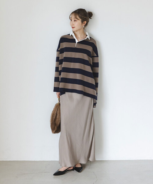 「NOBLE」 ロングスカート 38 ブラウン レディース_画像8