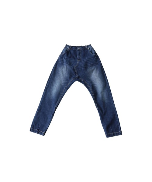 「antiqua」 サルエルデニムパンツ LARGE ブルー系その他 レディース_画像8