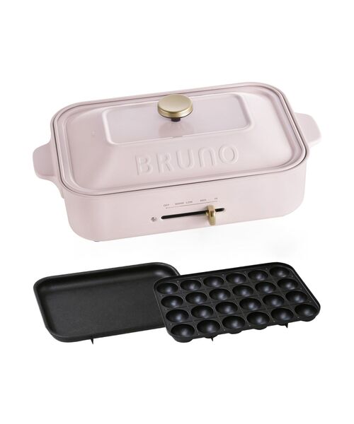 BRUNO ホットプレート グランデサイズ　ピンクグレー Amazon | BRUNO ブルーノ ホットプレート グランデ サイズ 本体