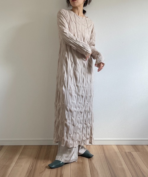wee9s（ウィークス） ワンピース wave onepiece / シワ加工で形状記憶