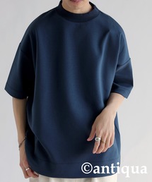 antiqua  スニーカー　綿混ポンチ素材Tシャツ antiqua tシャツ 綿混ポンチ素材Tシャツ レディース メンズ