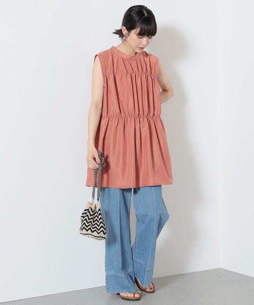 BEAMS HEART ブラウス シャツ ノースリーブ ティアード