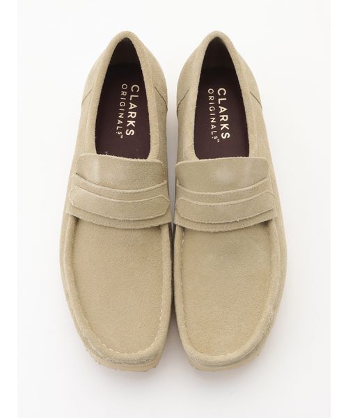 CLARKS ORIGINALS スエードローファー ベージュ Clarks（クラークス） ローファー 「Clarks」26172504 WallabeeLoafer