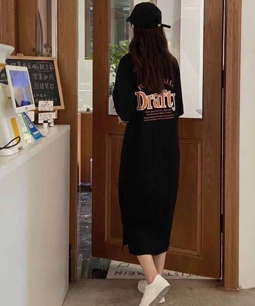 SHEENA ワンピース DraftyバックロゴTシャツワンピース
