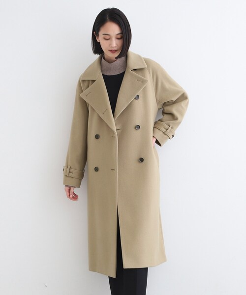 INDIVI（インディヴィ） トレンチコート コート 「ウール」トレンチ風
