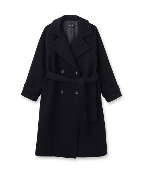 新品タグ付✨インディヴィ トレンチ風マニッシュコート Super100 ベルト 新品タグ付✨インディヴィ トレンチ風マニッシュコート Super100