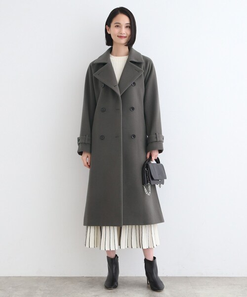 INDIVI（インディヴィ） トレンチコート コート 「ウール」トレンチ風