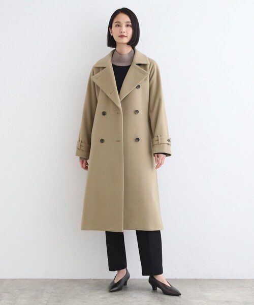 INDIVI（インディヴィ） トレンチコート コート 「ウール」トレンチ風