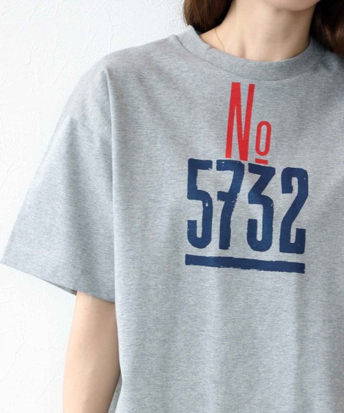 tシャツ 5732プリントTシャツ レディース