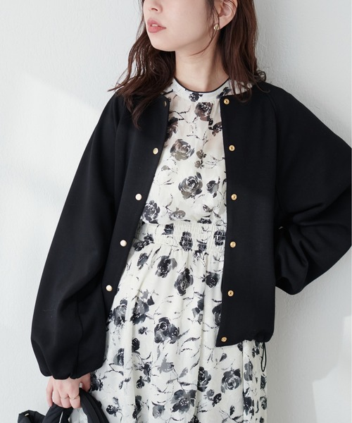 natural couture　ボリュームスリーブダンボールブルゾン natural couture ジャケット ブルゾン レディース ボリューム