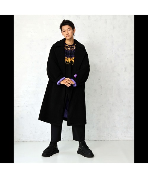 RADIO EVA コート ジャケット A146 EVANGELION BOA CHESTERFIELD