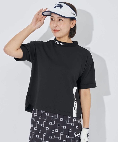 ブラウス シャツ 「FILA GOLF/フィラゴルフ」レディースモックネックシャツ　防透素材  ゴルフ レディース FILA GOLF ブラウス シャツ 「FILA GOLF/フィラゴルフ