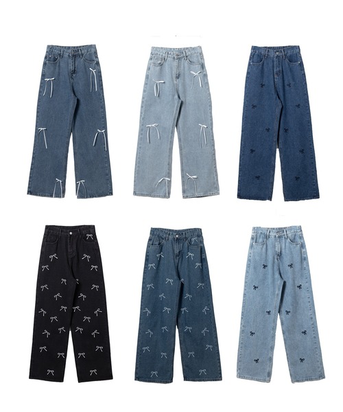 【Miss Me】刺繍ストレートデニムパンツ 楽天市場】ミスミー MISS ME レディース パンツ ボトムス ロゴ