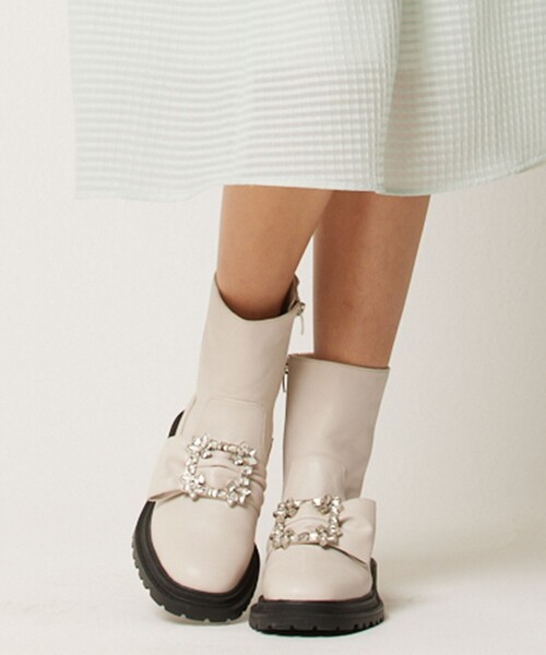TOCCA ブーツ SQUARE BIJOUX RAINBOOTS レディース : ZOZOTOWN