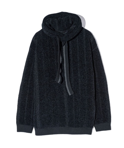 glamb（グラム） セーター ニット Striped Knit Hoodie / ストライプ 
