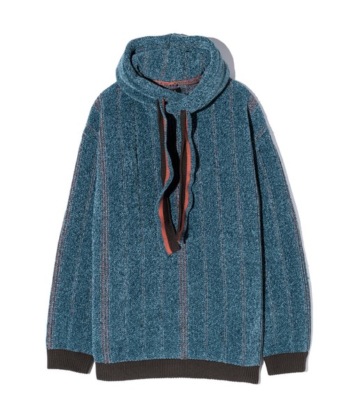 glamb（グラム） セーター ニット Striped Knit Hoodie / ストライプ 