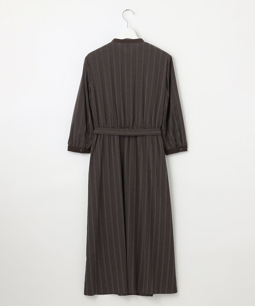 J.PRESS　【洗える】ドットデシンプリント ピンタック ワンピース　新品 J.PRESS ワンピース 「洗える」ドットデシンプリント ピンタック