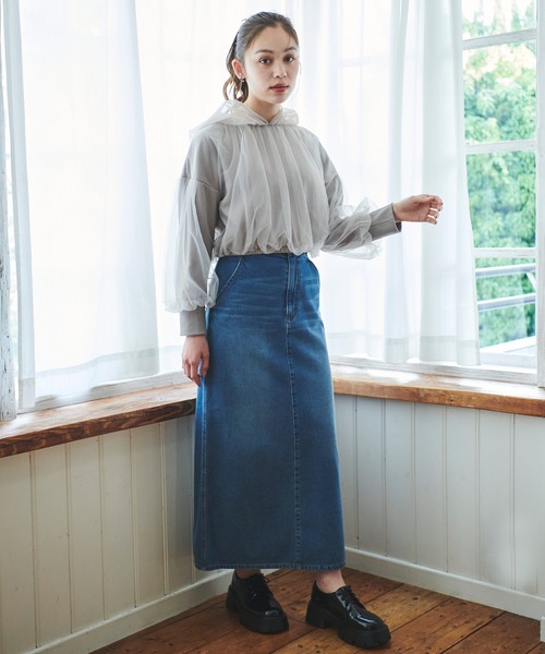 A.P.C. Enora スカート　デニムフレアスカート 骨格ストレートデニムフレアスカート デニムスカート|骨格