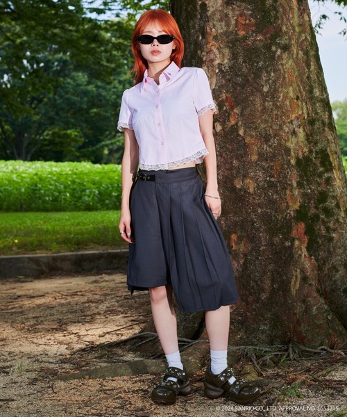 ブラウス シャツ HELLO KITTY CROPPED シャツ レディース MOUSSY | HELLO KITTY CROPPED シャツ (シャツ・ブラウス
