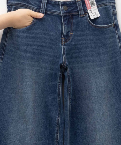 セール！安心の国内配送★セザンヌ★ローライズ デニムジーンズ Low-rise Stitch Straight Denim Pants/ローライズ ステッチ