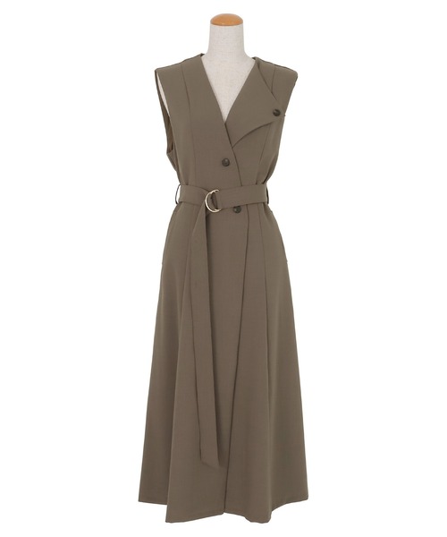 AMBIENT（アンビエント） ワンピース アシンメトリーカラーフレアジレ