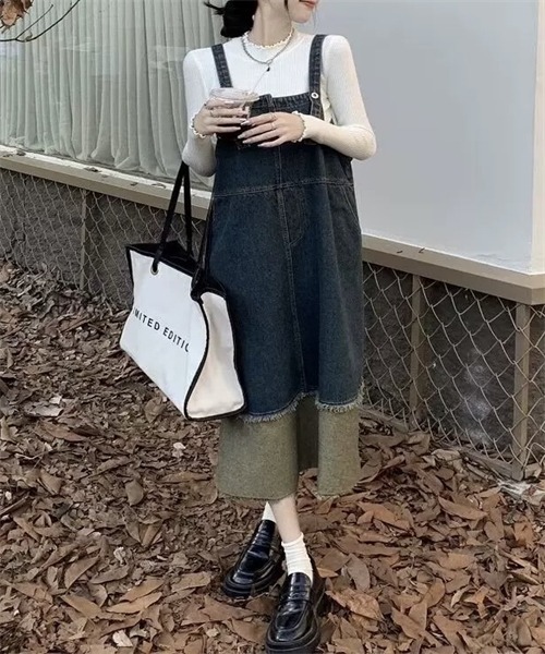 Randy デニム サロペット スカート Randy 【美品】完売品大人デニムサロペット - メルカリ