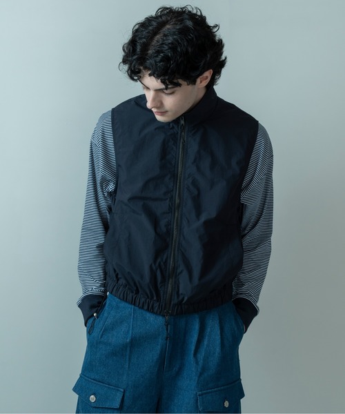 Be.Nection ベスト ジレ NYLON STAND COLLAR VEST / ナイロン