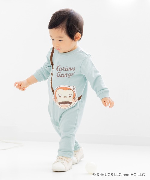 楽天市場】おさるのジョージ ロンパース カバーオール 子供服