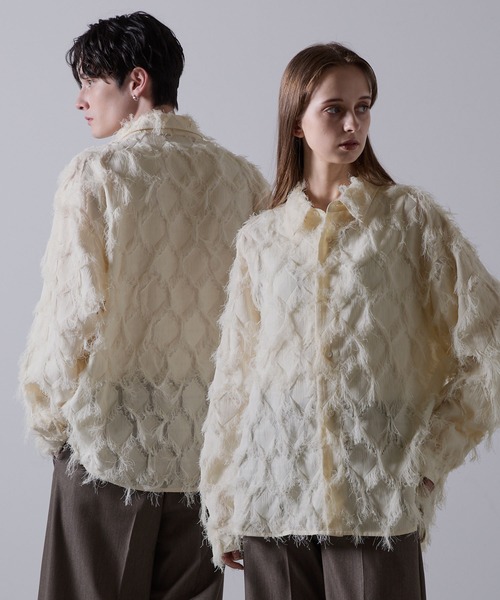 CLEL シャツ 「CLEL」Fringe Design Jacquard Shirt/フリンジ