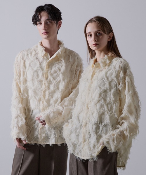 ￥20,900→￥6,000MAISONSPECIALカットフリンジジャカード セール】Cut Fringe Jacquard Pants/カットフリンジジャガード