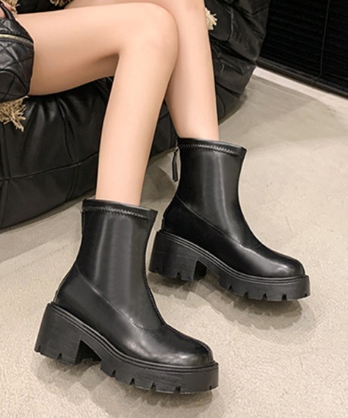 ブーツ 厚底ショートブーツ レディース : ZOZOTOWN Yahoo!店