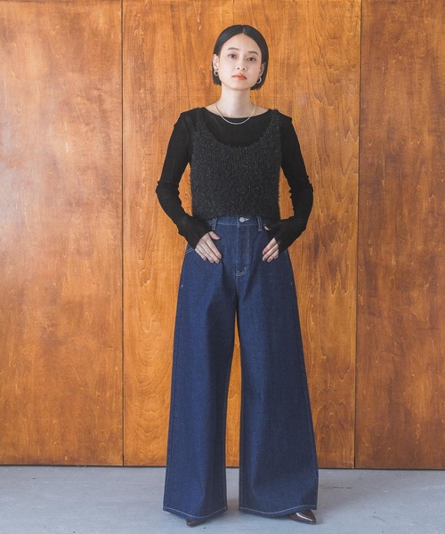 Phillip Lim フィリップリム ラメ使用 ベスト・ジレ・ビスチェ S A part by ベスト ジレ ラメニットビスチェ レディース