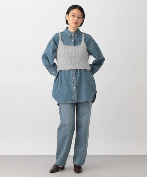 A part by ベスト ジレ ラメニットビスチェ レディース