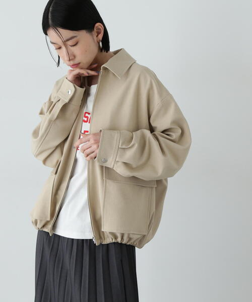ジャケット ブルゾン ビッグポケットスタンドネックブルゾン レディース N.Natural Beauty Basic ブルゾン アウター ビッグポケット