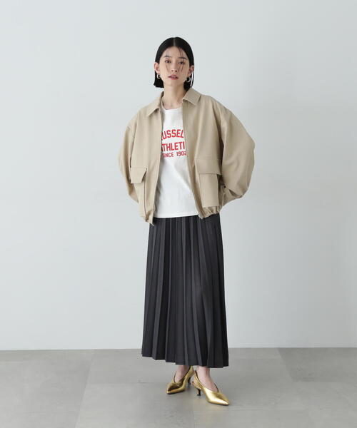 ジャケット ブルゾン ビッグポケットスタンドネックブルゾン レディース N.Natural Beauty Basic ブルゾン アウター ビッグポケット
