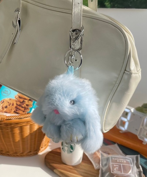 WEGO（ウィゴー） キーホルダー WEGO/もふもふうさぎぬいぐるみ