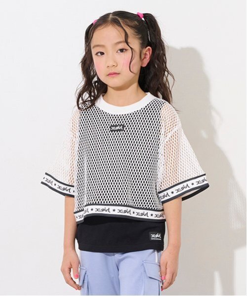 X-girl Stages アンサンブル メッシュ半袖Tシャツ＆タンクトップ