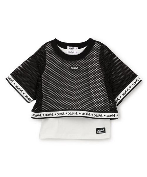 X-girl Stages アンサンブル メッシュ半袖Tシャツ＆タンクトップ