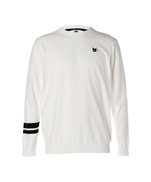 WAAC防寒仕様セーター セーター ニット MENS ソフトタッチベーシックニット 長袖プルオーバー