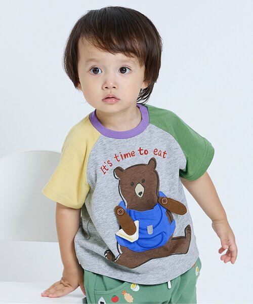 くまてぃん BIT'Z（ビッツ） tシャツ クマとライオンのピクニックお昼ご飯仕掛け