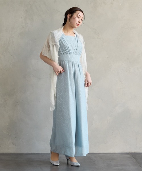 AIMER（エメ） パンツドレス カットジャカードオールインワン
