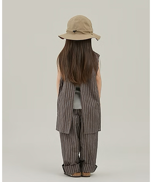 ワイドパンツ パンツ 「MOUN TEN. /マウンテン」別注 linenblend ワイドパンツ kids(110cm-140cm)の画像