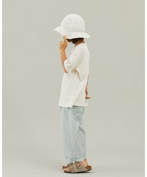 ワイドパンツ パンツ 「MOUN TEN. /マウンテン」別注 linenblend ワイドパンツ kids(110cm-140cm)の画像
