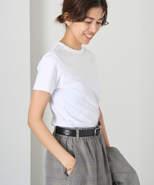 IENA tシャツ ATON/エイトン 別注 SUVIN FRAISE ショート